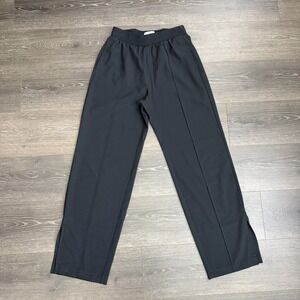 Abercrombie & Fitch Black Travel Pants Front Seam High Rise Sz Small Athleisure